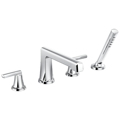 Brizo Levoir Roman Tub Faucet With Handshower - Less Handles - Complete Kit - Polished Chrome