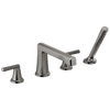 Brizo Levoir Roman Tub Faucet With Handshower - Less Handles - Complete Kit - Brilliance® Luxe Steel®