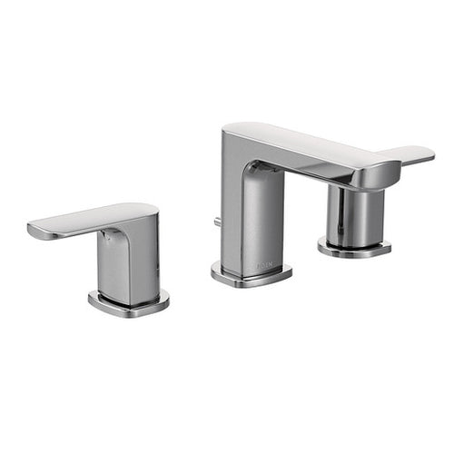 Moen Rizon Chrome Two-Handle Low Arc Bathroom Faucet