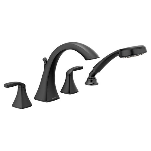 Moen Voss Chrome Two-Handle High Arc Roman Tub Faucet including Handheld Shower