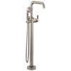 Brizo Litze Single-Handle Freestanding Tub Filler - Less Handle - Complete Kit - Brilliance® Luxe Nickel®