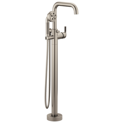Brizo Litze Single-Handle Freestanding Tub Filler - Less Handle - Complete Kit - Brilliance® Luxe Nickel®