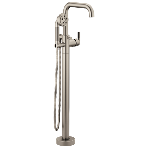 Brizo Litze Single-Handle Freestanding Tub Filler - Less Handle - Complete Kit - Brilliance® Luxe Nickel®