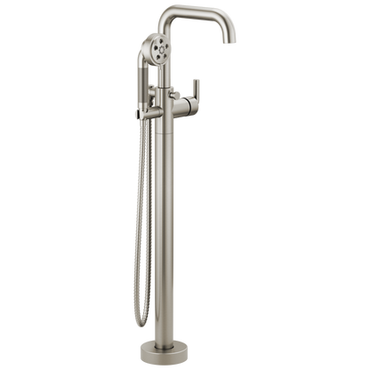 Brizo Litze Single-Handle Freestanding Tub Filler - Less Handle - Complete Kit - Brilliance® Luxe Nickel®