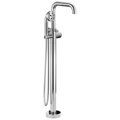 Litze Single-Handle Freestanding Tub Filler - Less Handle - Polished Chrome