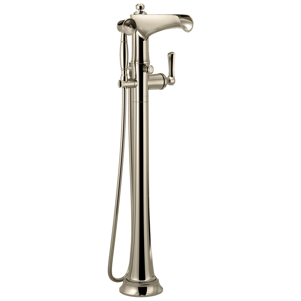 Rook Freestanding Floor Mount Tub Filler - Brilliance® Polished Nickel