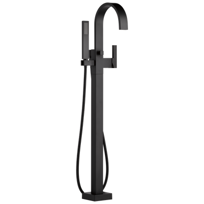Siderna Single-Handle Freestanding Tub Filler - Matte Black