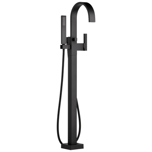 Siderna Single-Handle Freestanding Tub Filler - Matte Black