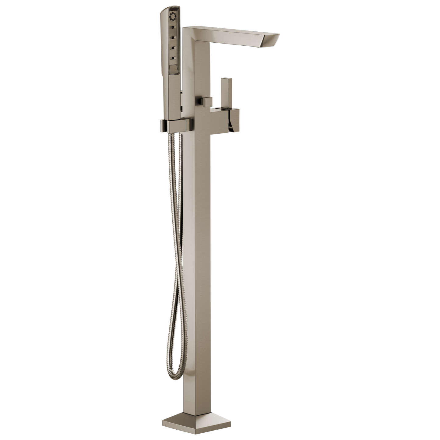 Vettis Single-Handle Floor Mount Tub Filler - Brilliance® Luxe Nickel®