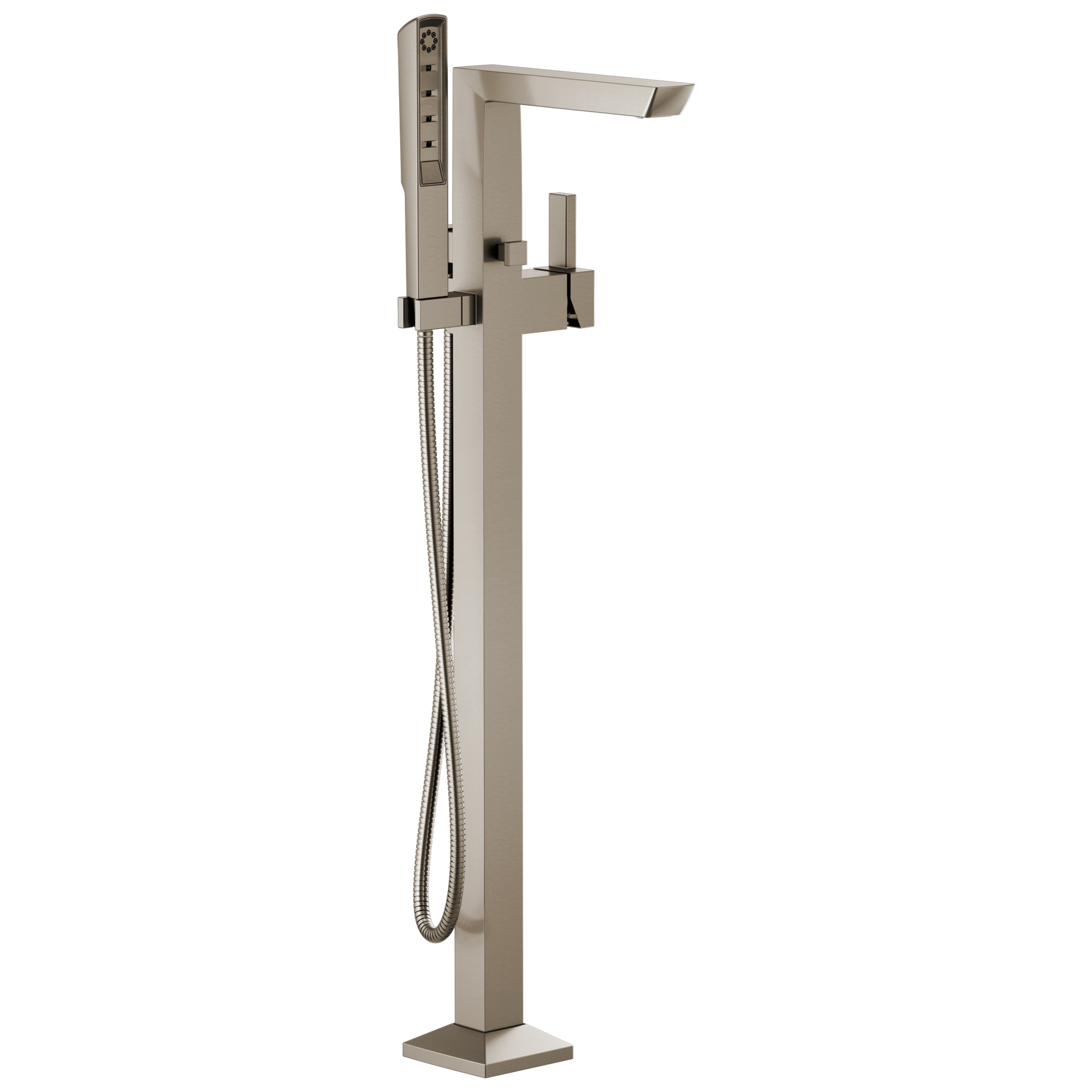 Vettis Single-Handle Floor Mount Tub Filler - Brilliance® Luxe Nickel®