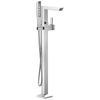 Vettis Single-Handle Floor Mount Tub Filler - Polished Chrome