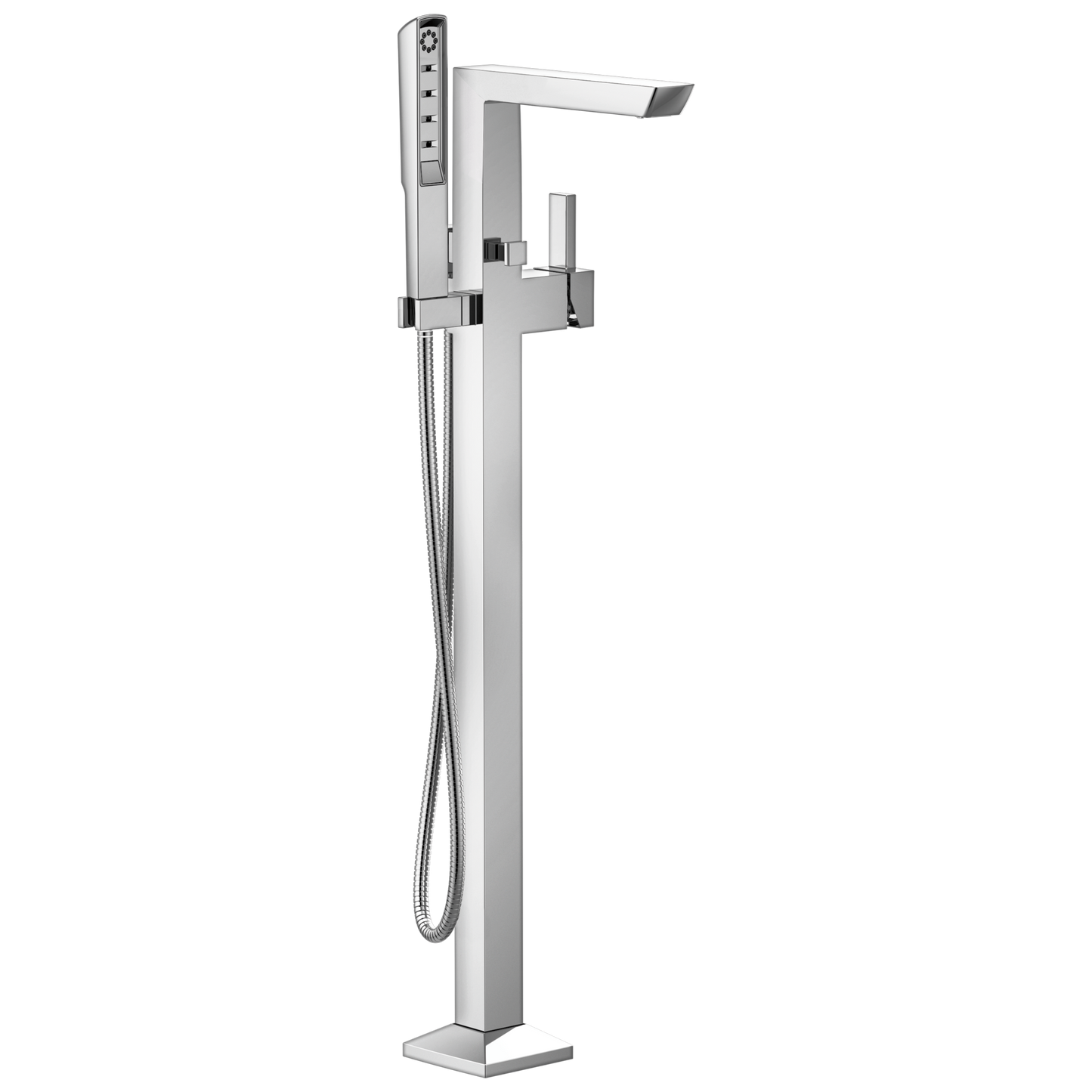 Vettis Single-Handle Floor Mount Tub Filler - Polished Chrome