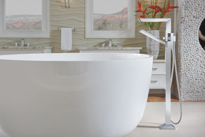 Vettis Single-Handle Floor Mount Tub Filler lifestyle