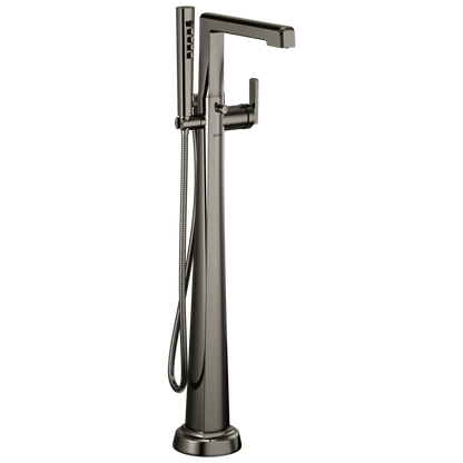 Levoir Single-Handle Floor Mount Tub Filler - Brilliance® Black Onyx