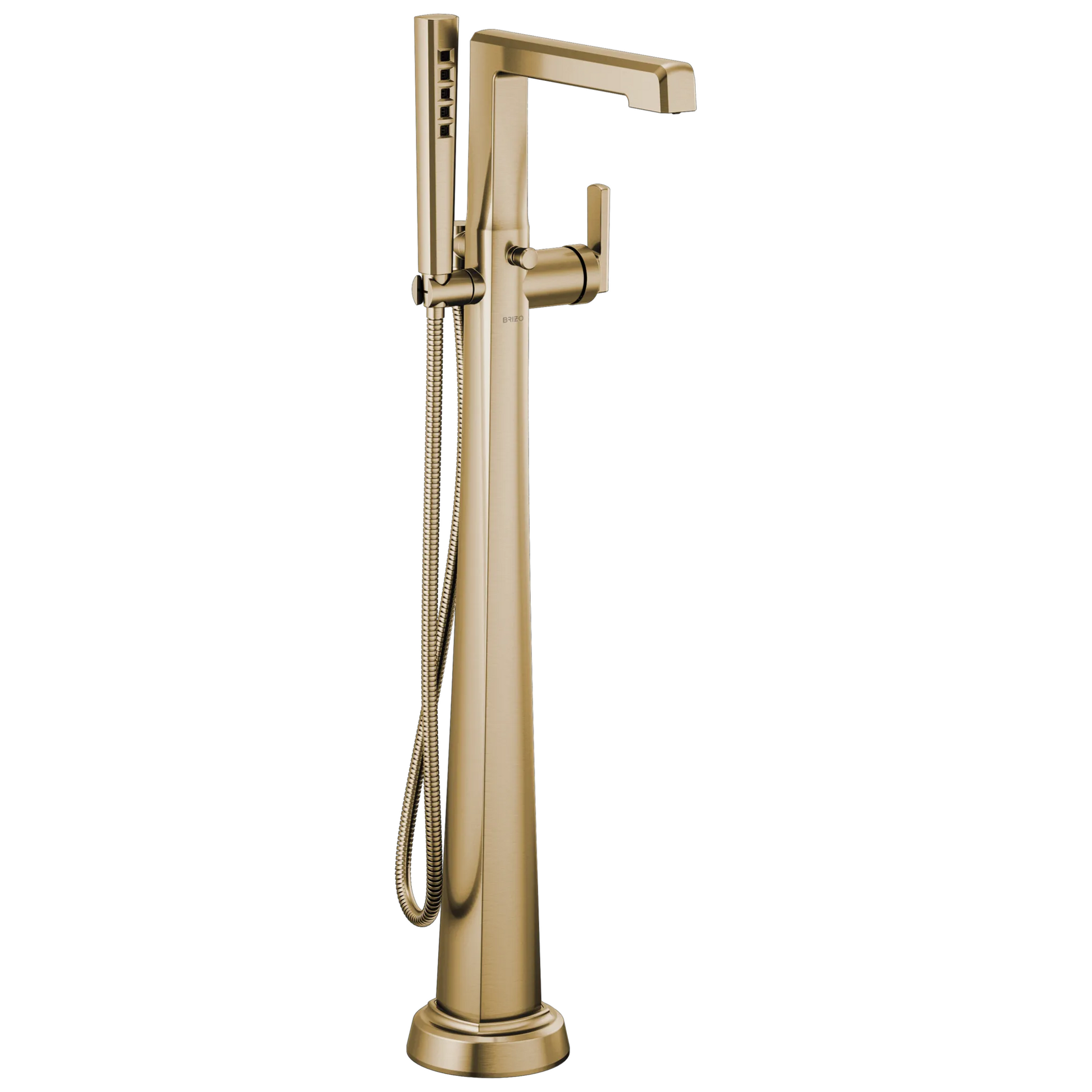 Levoir Single-Handle Floor Mount Tub Filler - Brilliance® Luxe Gold®