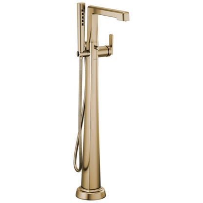 Levoir Single-Handle Floor Mount Tub Filler - Brilliance® Luxe Gold®