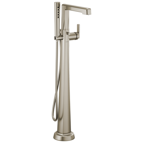 Levoir Single-Handle Floor Mount Tub Filler - Brilliance® Luxe Nickel®