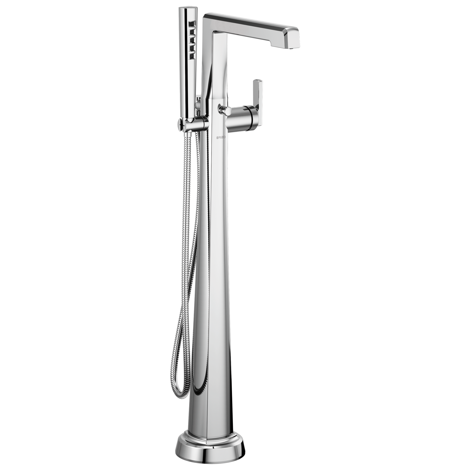 Levoir Single-Handle Floor Mount Tub Filler - Polished Chrome