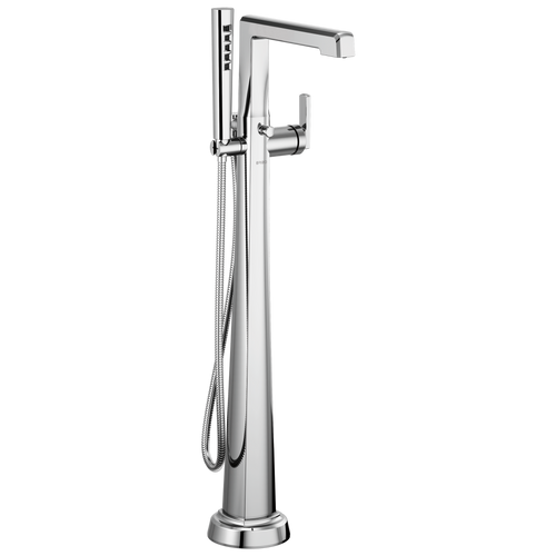 Levoir Single-Handle Floor Mount Tub Filler - Polished Chrome