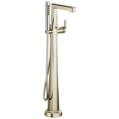 Levoir Single-Handle Floor Mount Tub Filler - Brilliance® Polished Nickel