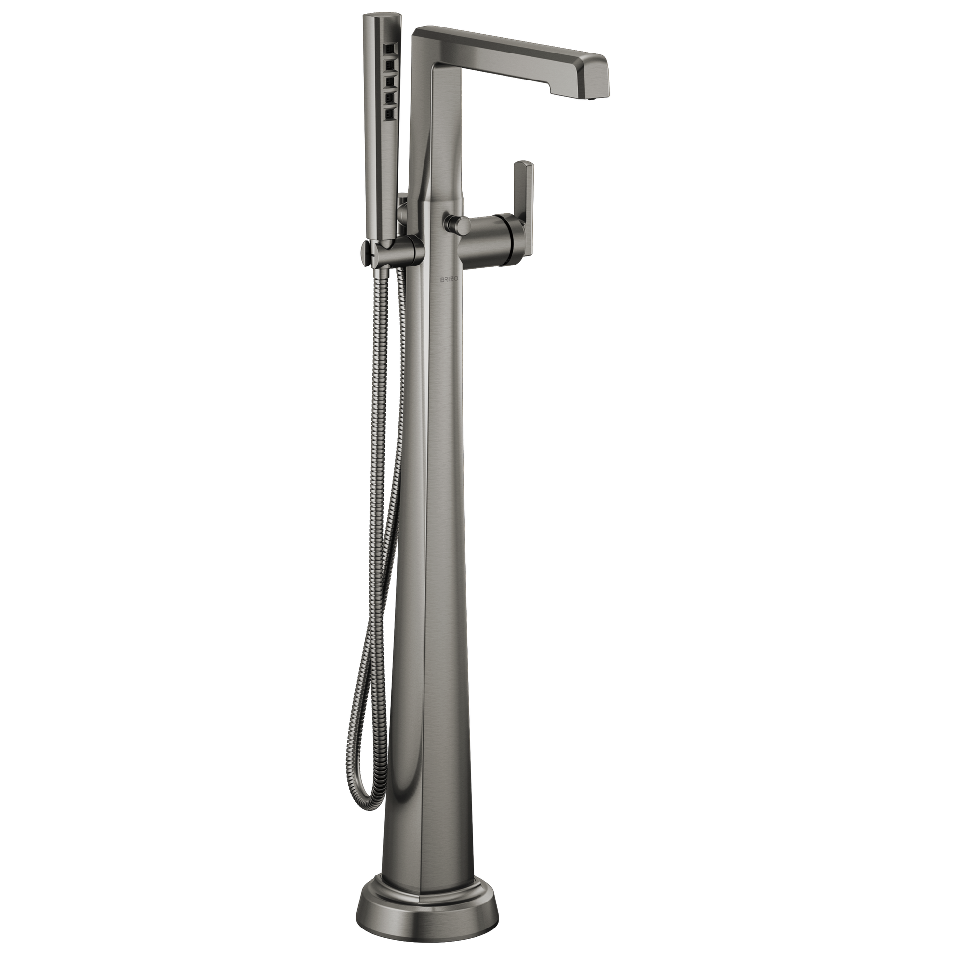 Levoir Single-Handle Floor Mount Tub Filler - Brilliance® Luxe Steel®