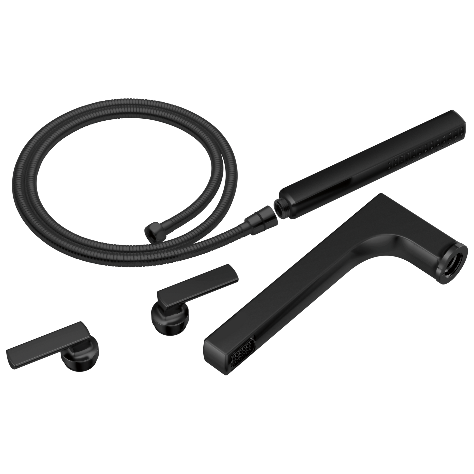 Kintsu Two-Handle Tub Filler Trim Kit With Lever Handles - Matte Black