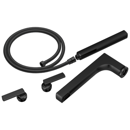 Kintsu Two-Handle Tub Filler Trim Kit With Lever Handles - Matte Black