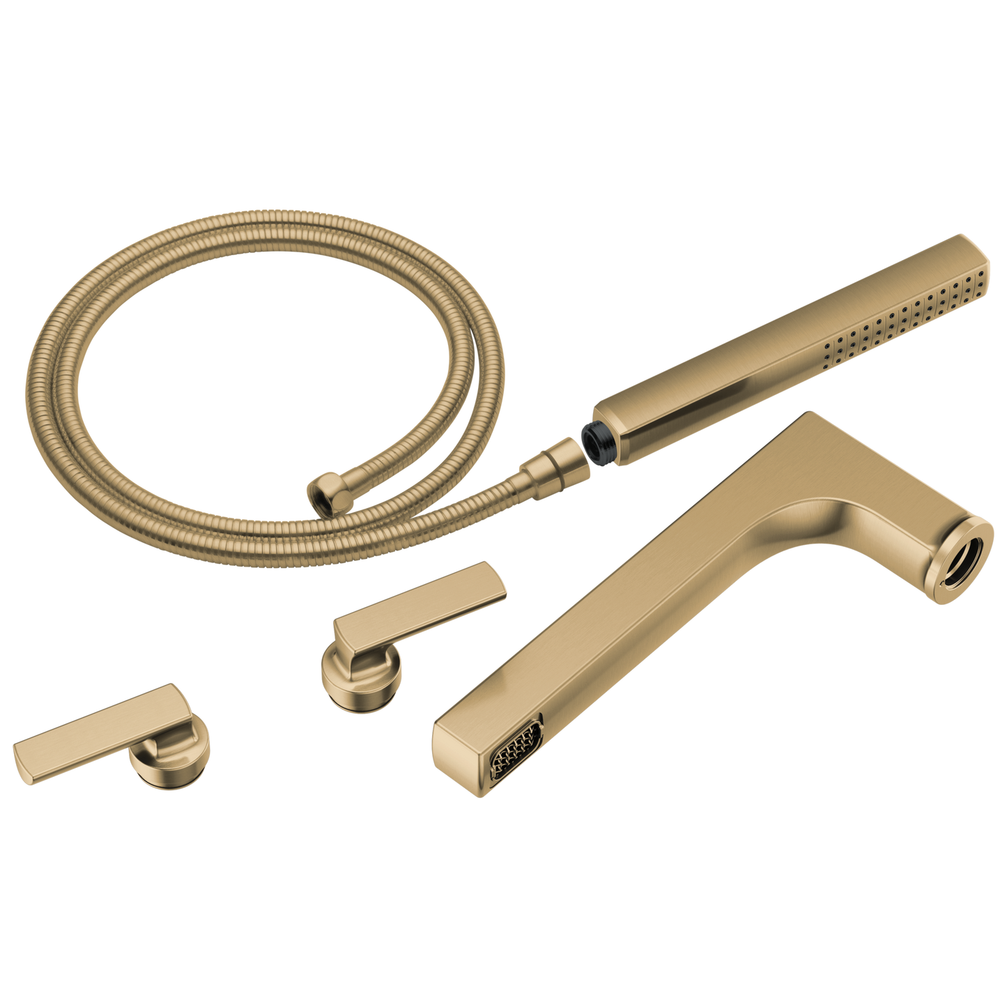 Kintsu Two-Handle Tub Filler Trim Kit With Lever Handles - Brilliance® Luxe Gold®