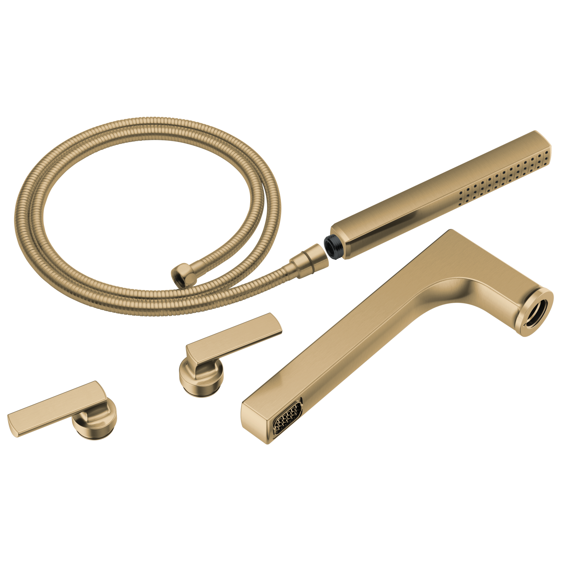 Kintsu Two-Handle Tub Filler Trim Kit With Lever Handles - Brilliance® Luxe Gold®