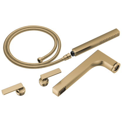 Kintsu Two-Handle Tub Filler Trim Kit With Lever Handles - Brilliance® Luxe Gold®