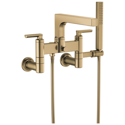 Brizo Kintsu Two-Handle Tub Filler Trim Kit With Lever Handles - Complete Kit - Brilliance® Luxe Gold®