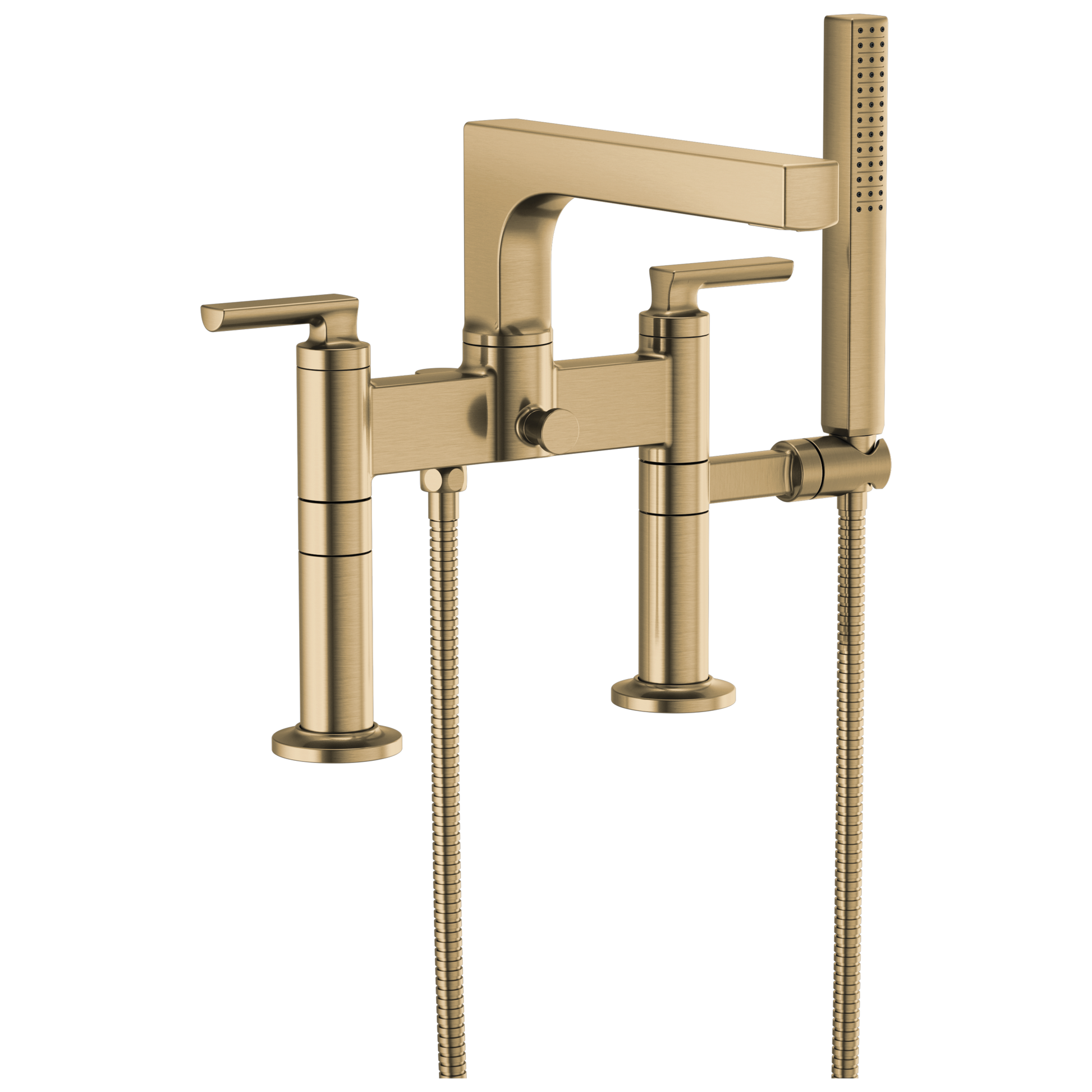 Brizo Kintsu Two-Handle Tub Filler Trim Kit With Lever Handles - Complete Kit - Brilliance® Luxe Gold®
