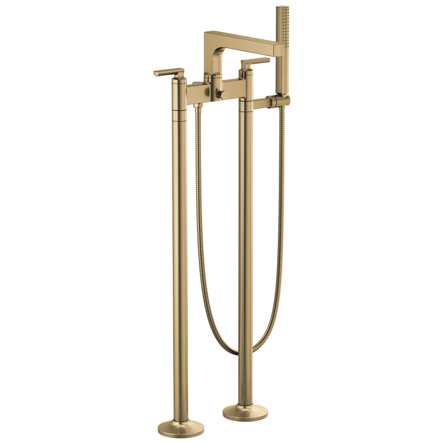 Brizo Kintsu Two-Handle Tub Filler Trim Kit With Lever Handles - Complete Kit - Brilliance® Luxe Gold®