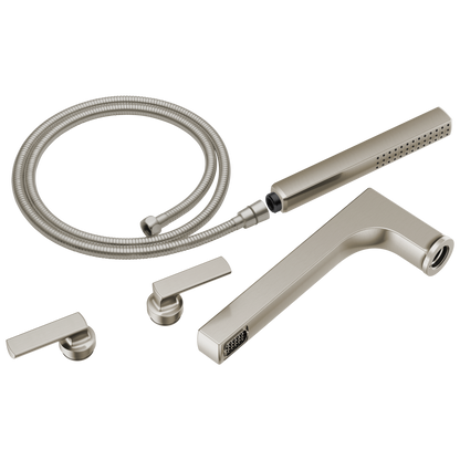 Kintsu Two-Handle Tub Filler Trim Kit With Lever Handles - Brilliance® Luxe Nickel®