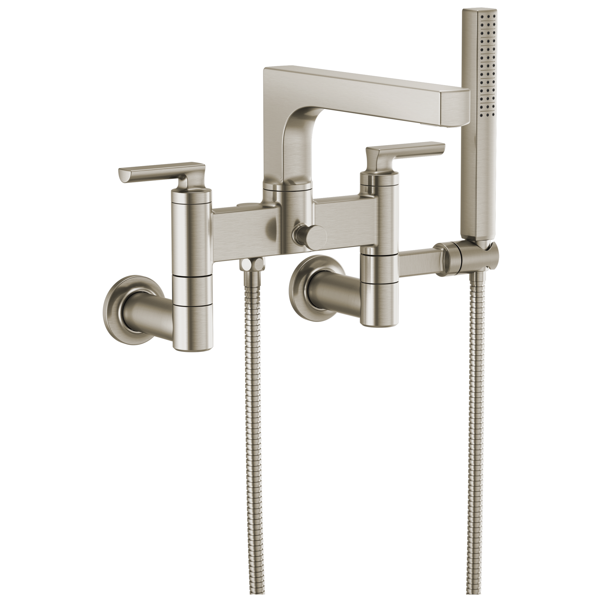 Brizo Kintsu Two-Handle Tub Filler Trim Kit With Lever Handles - Complete Kit - Brilliance® Luxe Nickel®