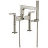 Brizo Kintsu Two-Handle Tub Filler Trim Kit With Lever Handles - Complete Kit - Brilliance® Luxe Nickel®