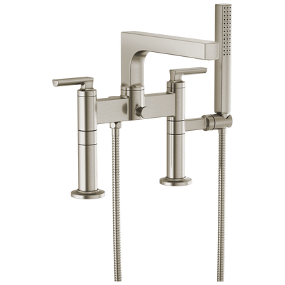 Brizo Kintsu Two-Handle Tub Filler Trim Kit With Lever Handles - Complete Kit - Brilliance® Luxe Nickel®