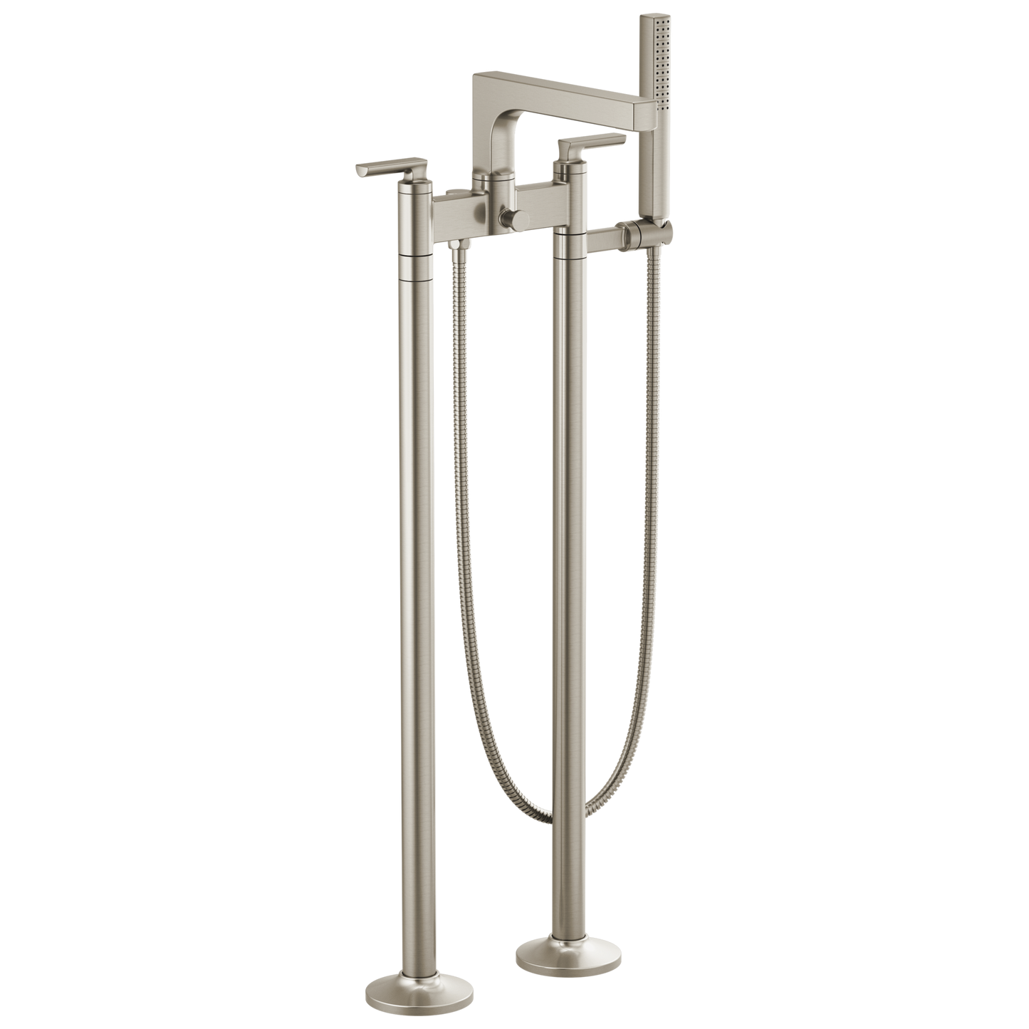 Brizo Kintsu Two-Handle Tub Filler Trim Kit With Lever Handles - Complete Kit - Brilliance® Luxe Nickel®
