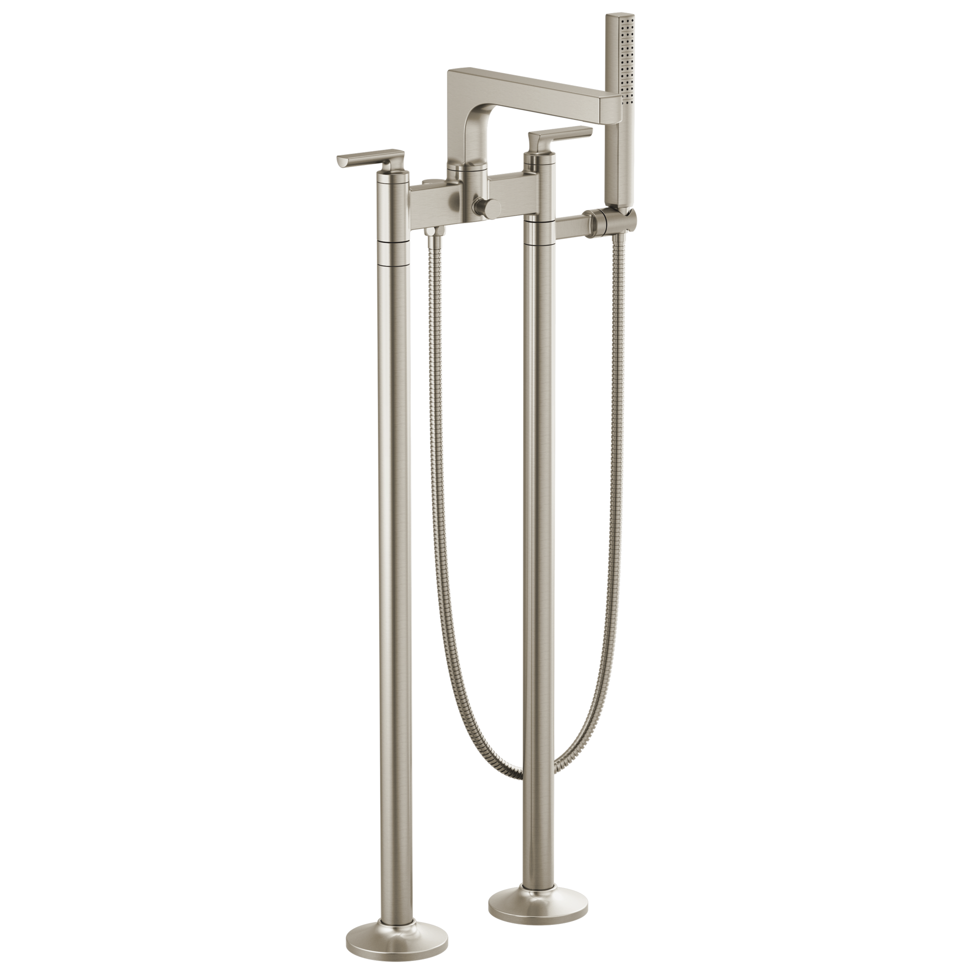 Brizo Kintsu Two-Handle Tub Filler Trim Kit With Lever Handles - Complete Kit - Brilliance® Luxe Nickel®