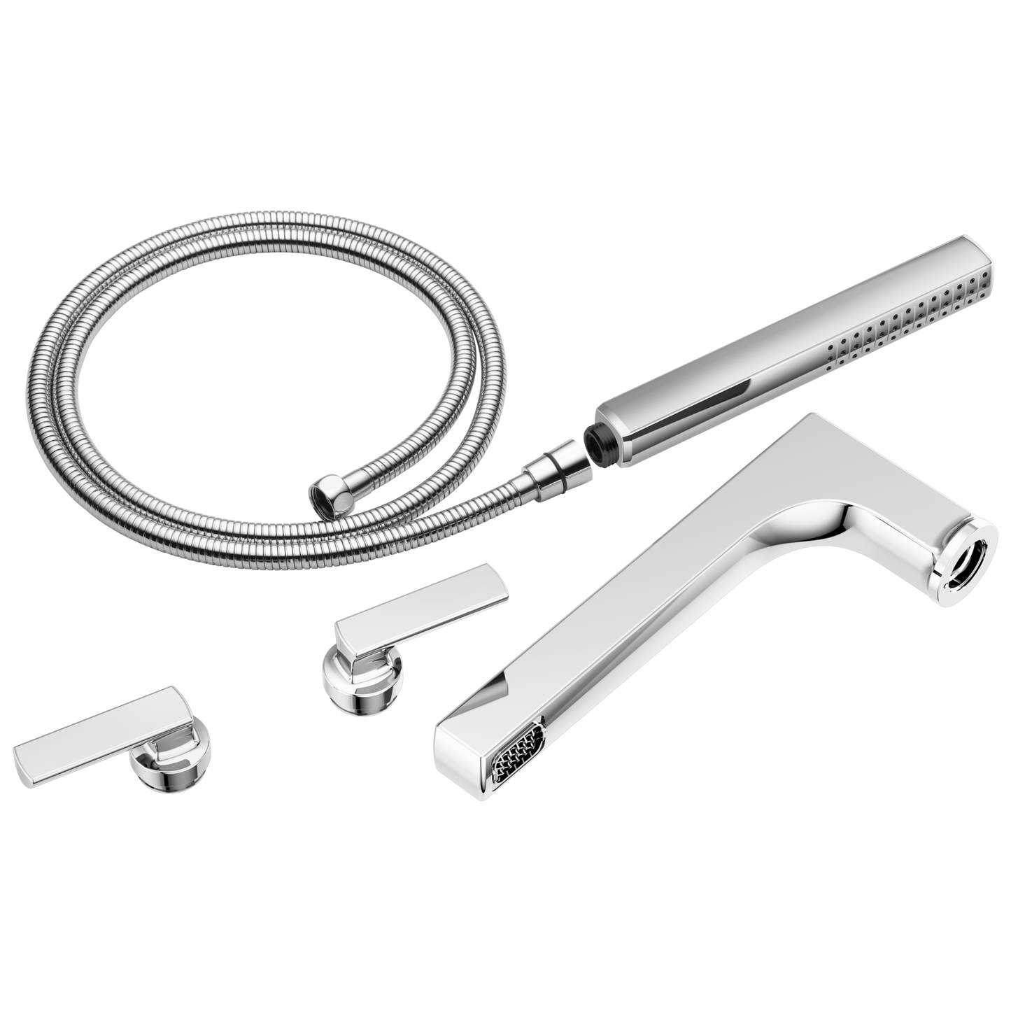Kintsu Two-Handle Tub Filler Trim Kit With Lever Handles - Polished Chrome