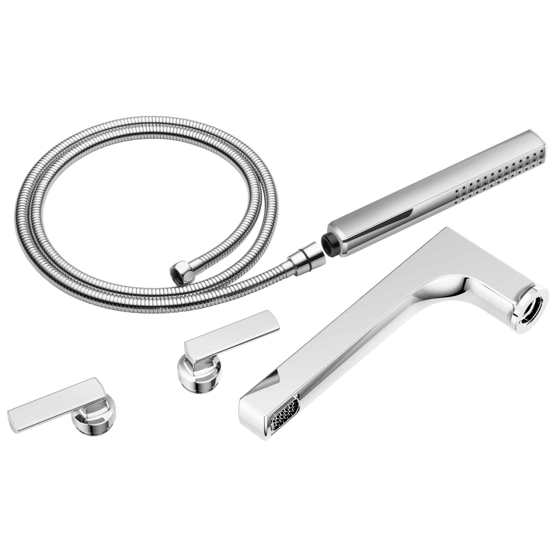 Kintsu Two-Handle Tub Filler Trim Kit With Lever Handles - Polished Chrome