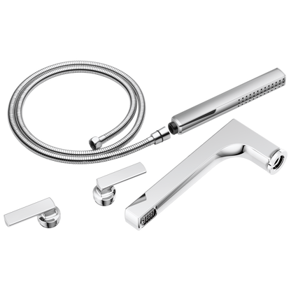 Kintsu Two-Handle Tub Filler Trim Kit With Lever Handles - Polished Chrome