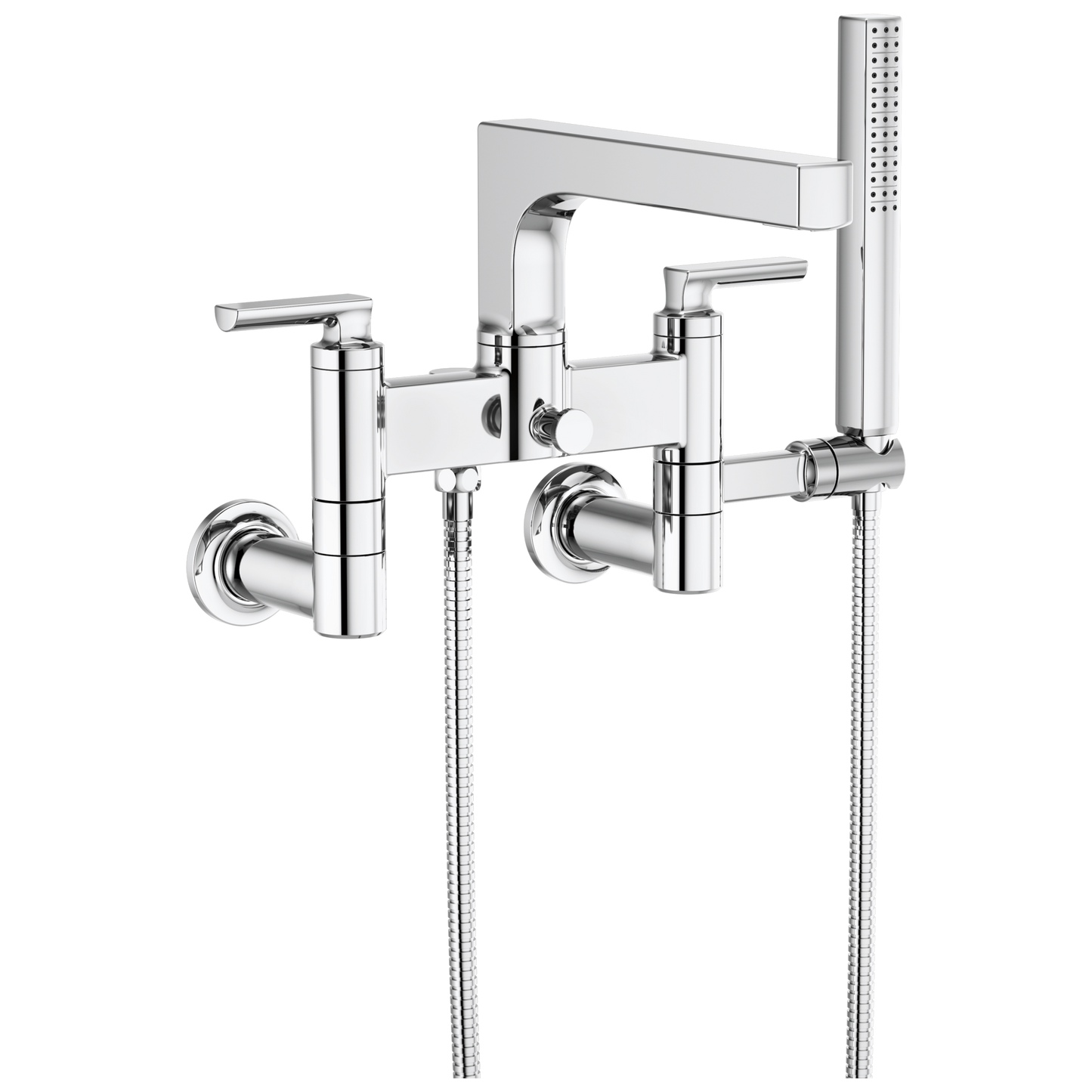 Brizo Kintsu Two-Handle Tub Filler Trim Kit With Lever Handles - Complete Kit - Polished Chrome