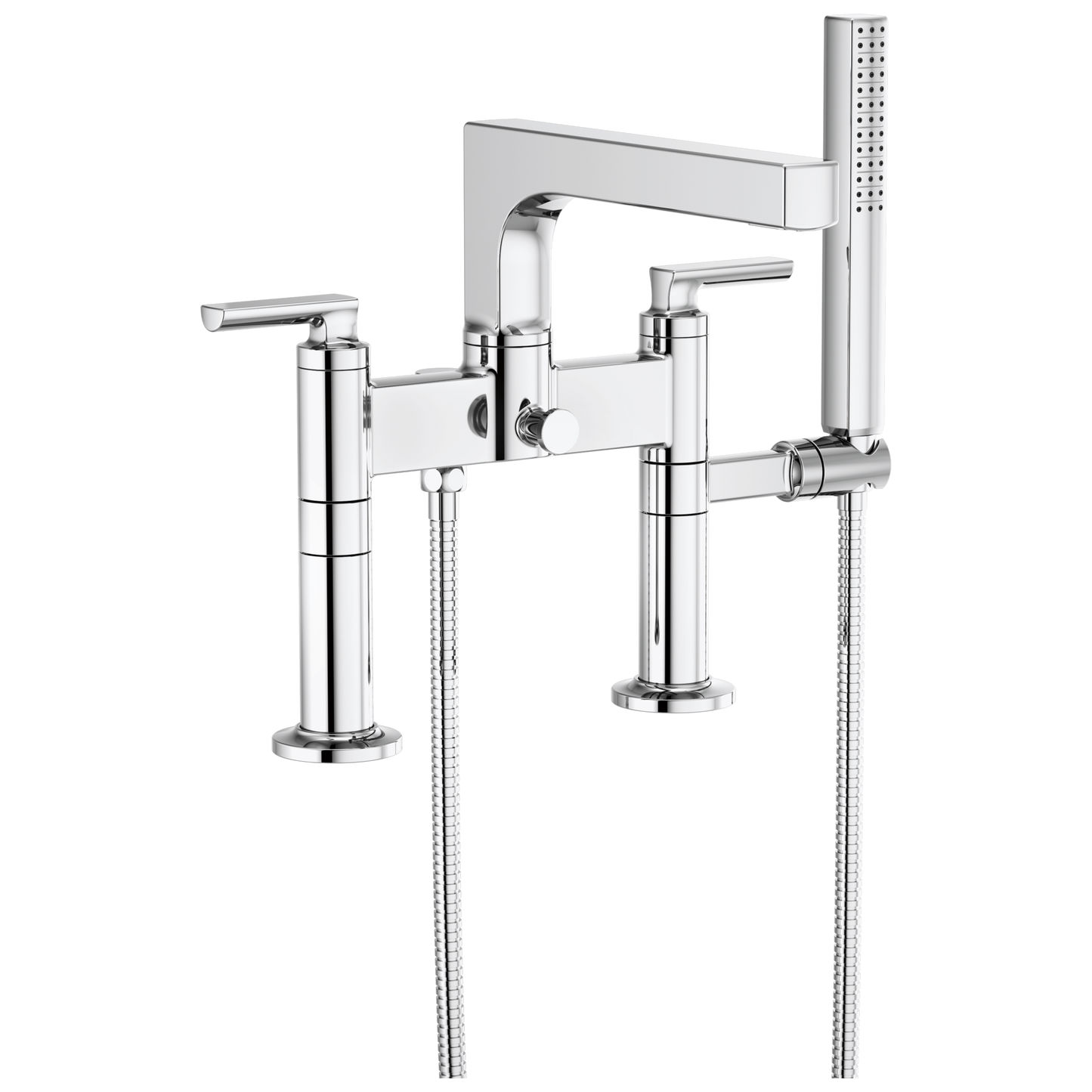 Brizo Kintsu Two-Handle Tub Filler Trim Kit With Lever Handles - Complete Kit - Polished Chrome