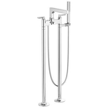 Brizo Kintsu Two-Handle Tub Filler Trim Kit With Lever Handles - Complete Kit - Polished Chrome