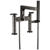 Brizo Kintsu Two-Handle Tub Filler Trim Kit With Cross Handles - Complete Kit - Brilliance® Black Onyx