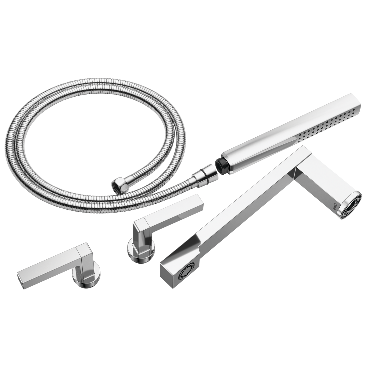 Frank Lloyd Wright Bath Collection by Brizo Two-Handle Tub Filler Trim Kit with Lever Handles - Polished Chrome