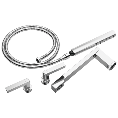 Frank Lloyd Wright Bath Collection by Brizo Two-Handle Tub Filler Trim Kit with Lever Handles - Polished Chrome