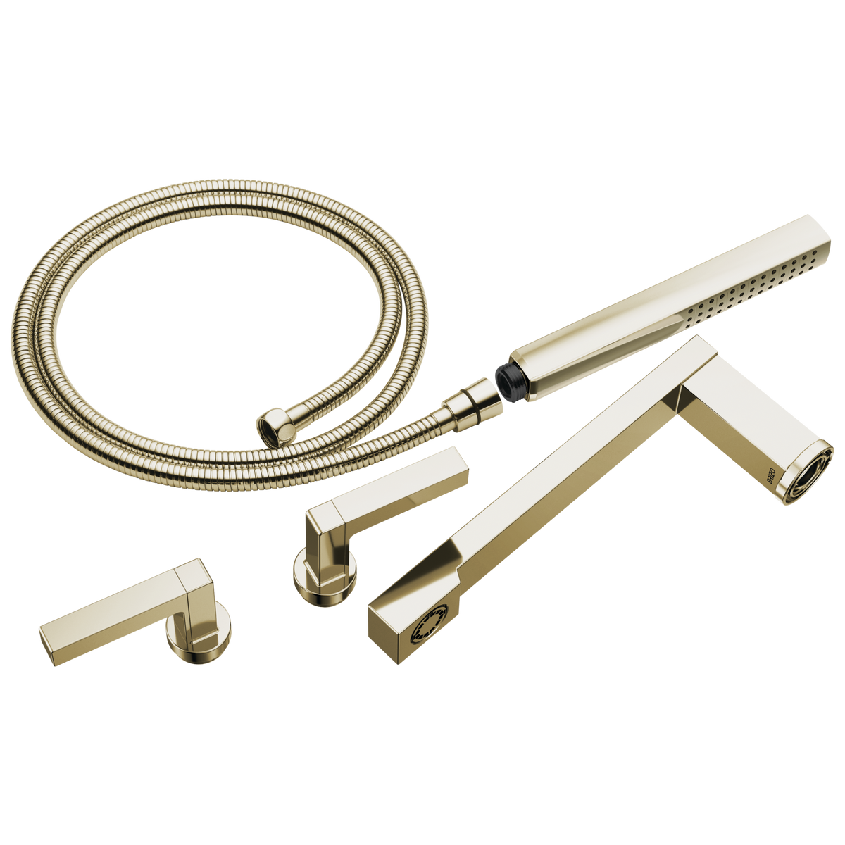 Frank Lloyd Wright Bath Collection by Brizo Two-Handle Tub Filler Trim Kit with Lever Handles - Brilliance® Polished Nickel