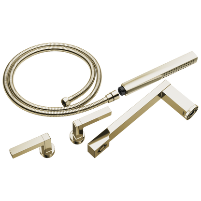 Frank Lloyd Wright Bath Collection by Brizo Two-Handle Tub Filler Trim Kit with Lever Handles - Brilliance® Polished Nickel